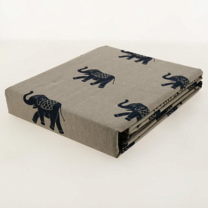 Комплект постельного белья 1,5-спальный ПОСУДА ЦЕНТР слоны 80%хлопок20%полиэстер 000000000001185310