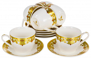 Набор кофейный 12 предметов (чашка 120мл-6шт/блюдце-6шт) BALSFORD Эстелла 1001 ночь подарочная упаковка фарфор 000000000001197883