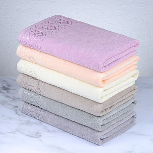 Полотенце махровое 50х90см DINA ME Итальянский бордюр серое плотность 480гр/м 100%хлопок 000000000001210320