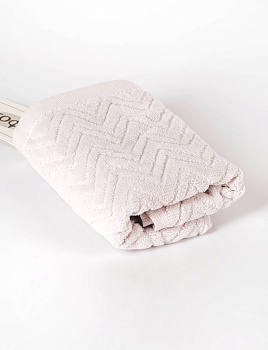 Полотенце махровое 30х60см LUCKY Зигзаг светло-серый хлопок 100% 000000000001214715