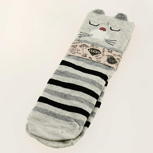 Носки женские р.36-39/23-25 LUCKY дизайн1 высокие мордочки животных 72%хлопок/26%полиэстер 000000000001187744