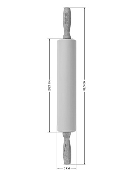 Скалка 42,5x24,5x5см DE'NASTIA деревянная ручка из акации мятный силикон 000000000001213972