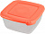 Контейнер для продуктов Plast Team POLAR, квадратный, коралловый, 2,5л, 198х198х95 (PT1677) 000000000001201516