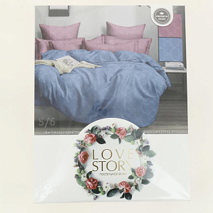 Комплект постельного белья ЕВРО Love Story наволочки 2шт 70х70см простынь 220х200см пододеяльник 215х200см 100% полиэстер микс/ЕВРО 000000000001205992