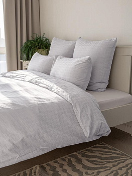 Наволочки 2шт 50х70см DE'NASTIA JQ гусиная лапка сатин белый хлопок 000000000001215826