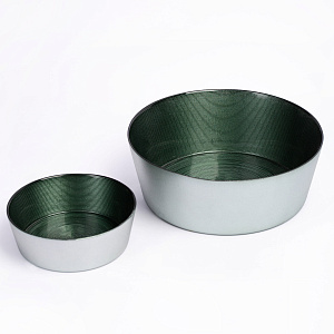 Салатник 21см GLASSCOM прямые бортики зеленый стекло 000000000001211822