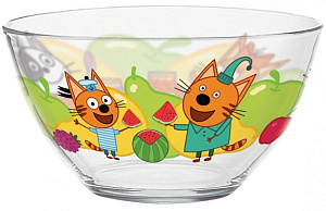 Набор детский посуды PRIORITY Три кота фрукты стекло 000000000001193698