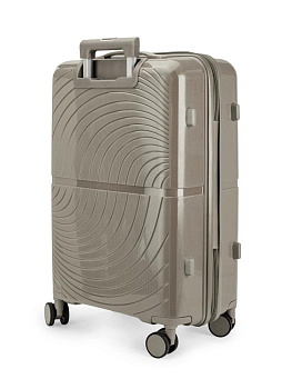 Чемодан на колесах L абстракция бежевый PP 000000000001226563