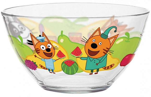 Набор посуды детский стекло Три кота фрукты,КРС-970 000000000001193698