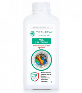 Гель для стирки CLEAN HOME антибактериальный эффект 1л  524 000000000001202270