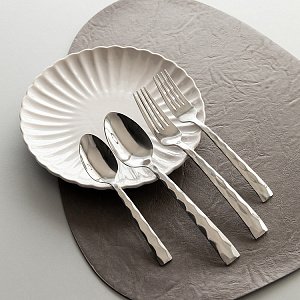 Набор столовых приборов 16 предметов (ложка чайная, ложка столовая, вилка столовая, вилка десертная) DE'NASTIA Айсберг нержавеющая сталь 000000000001221858