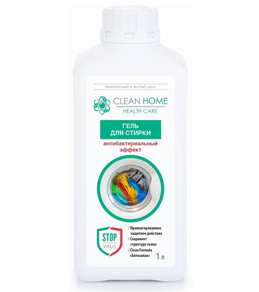 Гель для стирки CLEAN HOME антибактериальный эффект 1л  524 000000000001202270