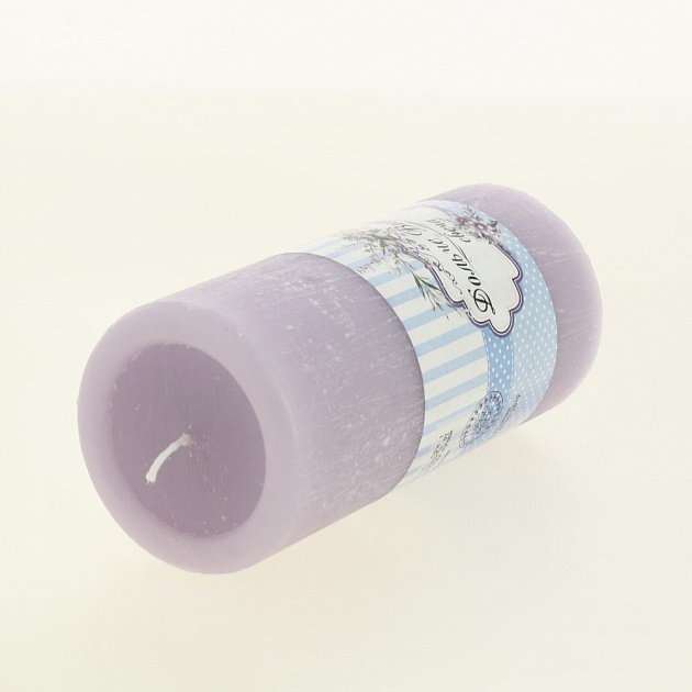 Свеча пеньковая 150х70мм Дольче Вита фиолетовая 000000000001209291