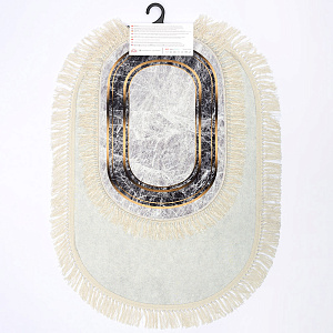 Набор ковриков 2шт (60х100см, 50х60см) ALAS EV TEKSTIL овальные полиэстер 000000000001212095