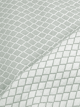 Покрывало DE'NASTIA 260х240см 3 слоя жаккард ромбы серо-зеленый U000119 000000000001195462