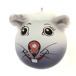 Декоративное украшение 10см Шар 5 БИРЮСИНКА Подарочный С уши стекло 000000000001180002