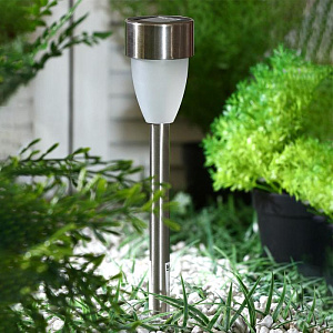 Фонарь садовый 36,5см D5,5см LUAZON LIQHTING Матовый 1 LED на солнечной батарее металл 000000000001211020