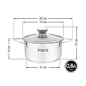 Кастрюля 800мл 12x7,5см DE'NASTIA с крышкой конус серебристый нержавеющая сталь 000000000001217248