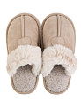 Тапочки домашние 40-41 женские угги бежевый полиэстер/ПВХ 000000000001228910