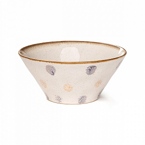 Салатник 15,7см/610мл DE'NASTIA NEW ERA COLLECTION Polka dot бежевый керамика 000000000001224491
