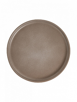 Тарелка обеденная 27см DE'NASTIA Графит бежевый матовая керамика 000000000001227036