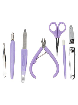 Набор для маникюра 7 предметов в ассортименте нержавеющая сталь/полипропилен 000000000001229388