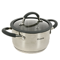 Кастрюля 2,2 литра KITCHEN FANTASY gray нержавеющая сталь Cr2330 000000000001200697