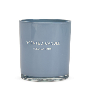 Свеча в стакане 8х7см Flame голубая 000000000001220775