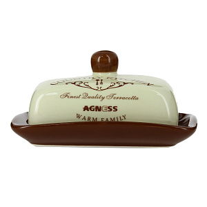 Масленка Фэмили Agness, 17х12х10см, керамика 000000000001163140