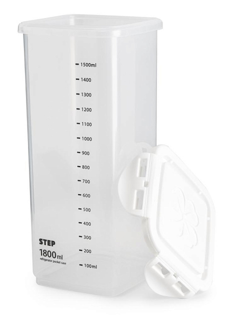 Контейнер для корма для животных 1,8л с клипсами с мерной шкалой полипропилен 000000000001229132