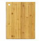 Доска разделочная 45х36х2,5см LUCKY со стоком для жидкости бамбук