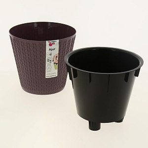 Горшок Ajur D160мм/1,6л сливовый ING6191СЛ 000000000001185199