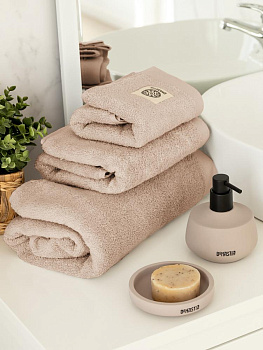 Полотенце 70х130см DE'NASTIA SOFT COLLECTION бежевый хлопок-100% 000000000001216099