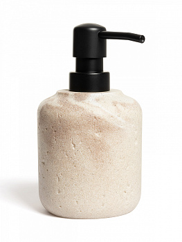 Диспенсер для жидкого мыла 300мл 8,5см DE'NASTIA Ronda белая волна песочный полирезина 000000000001227013