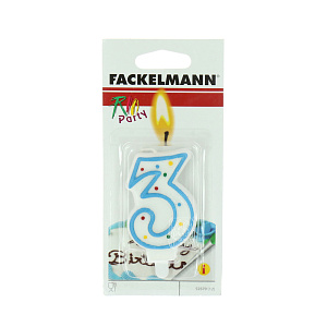 Свеча для торта цифра 3 Rio Fackelmann 000000000001128111