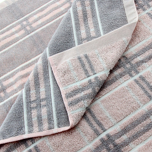 Полотенце Клетка DE'NASTIA 70х130см розовый 70%Бамбук/30%Хлопок T000042 000000000001104395