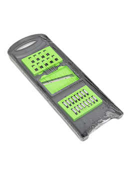 Овощерезка 27,5х9,3х1,6см НИКИС с тремя вставками серый/зеленый пластик 000000000001218753