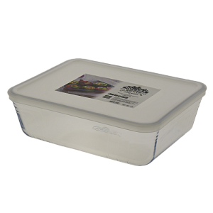 Форма для запекания и хранения 2,6л 25х19см ПОСУДА ЦЕНТР с крышкой стекло 000000000001194557