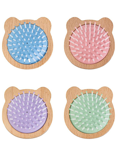 Расческа массажная 7х7см круглая в ассортименте полипропилен 000000000001229385