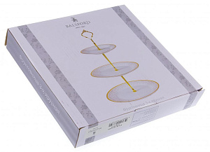 Этажерка-конфетница 3-х ярусная 15/19,5/23см BALSFORD Грация Париби подарочная упаковка фарфор 000000000001190076