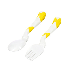 Набор для кормления Изогнутая ручка Lubby, от 6 месяцев, полипропилен 000000000001140716