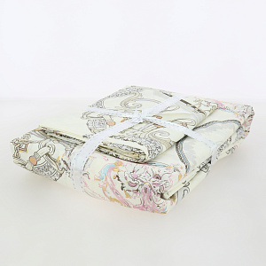 Комплект постельного белья 1,5-спальный LUCKY Калейдоскоп white 50х70 пододеяльник 145х215см простынь 150х220см наволочка50х70см-1шт поплин 100%хлопок 000000000001212768