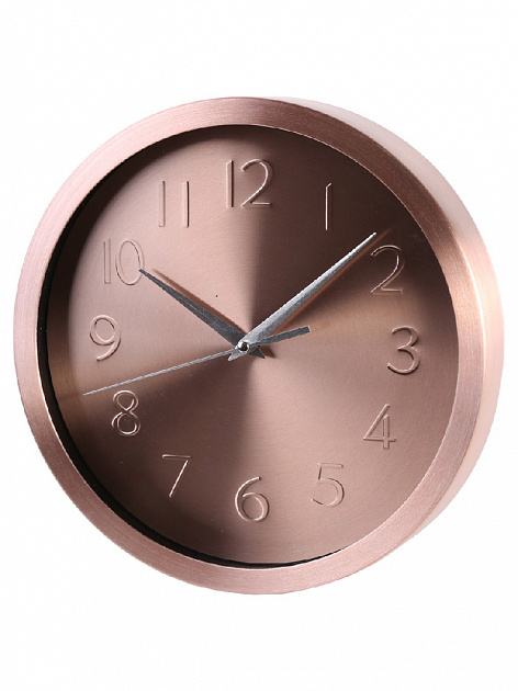 Часы настенные кварцевые Такт розовый (корпус из алюминия, циферблат из полистирола, питание от батарейки типа AA 25,2x4,2см 79662 000000000001195747