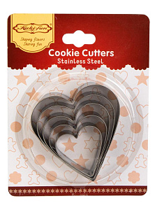 Набор форм для выпечки 5шт сердце нержавеющая сталь 000000000001229084