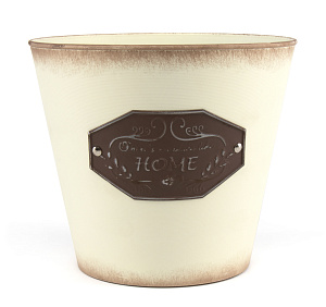 Кашпо 17х15см Garden Стакан высокий микс пластик/металл 000000000001216369