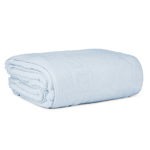 Простыня махровая 150х180см СОФТИ с бордюром серо-голубой хлопок 100% 000000000001214264