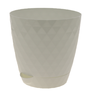 Горшок для растений Румба 1,5л белый с пристежным поддоном прикорневой полив 000000000001196338