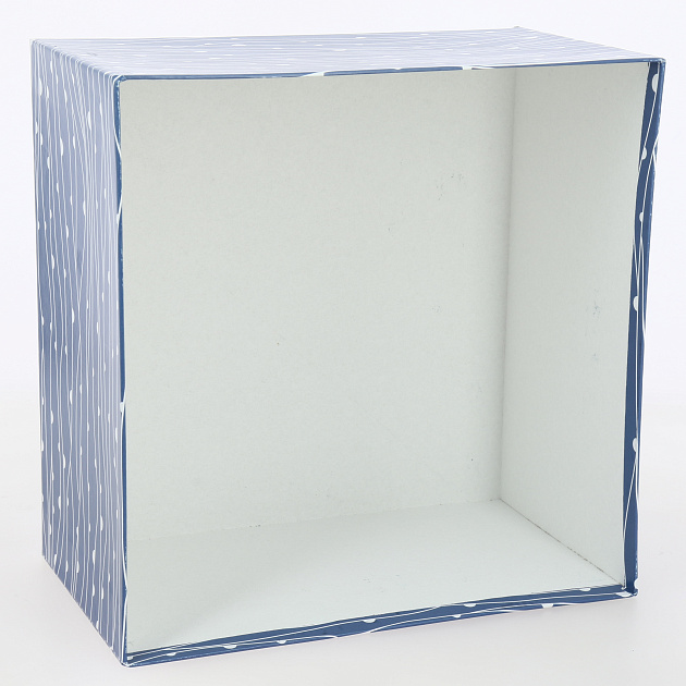 Коробка подарочная 230x230x130мм Гномы квадратная синий 000000000001208377