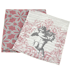 Комплект постельного белья евро DE'NASTIA Ангелы сатин 50х70см-2шт пл.125гр/м2 C010605 000000000001169054