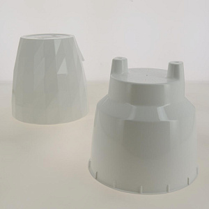 Кашпо со вставкой Соло RUBY 3л цвет Белый артикул КШ-6454 пластик 000000000001194628